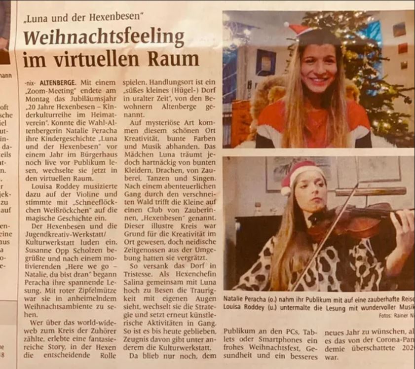 Zoom Weihnachtslesung 2020